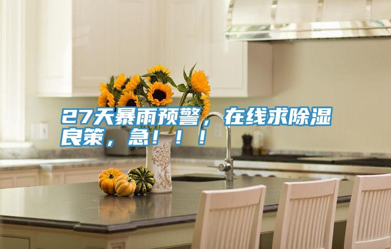 27天暴雨預警，在線求除濕良策，急?。?！