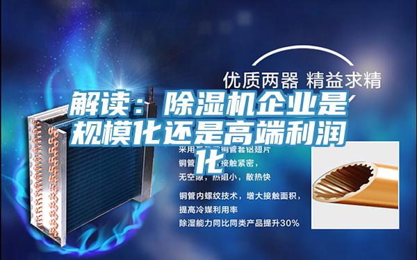 解讀:除濕機企業(yè)是規(guī)模化還是高端利潤化